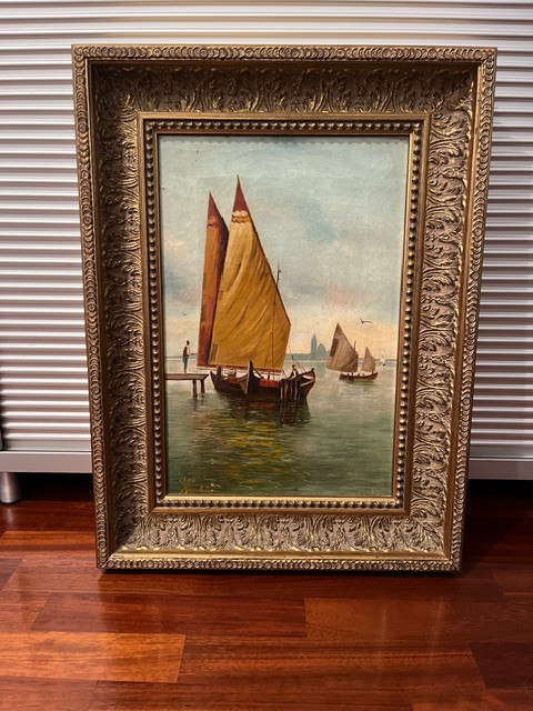 Seascape, Oil On Canvas, G. Marchini 