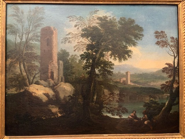 Landscape With Ruins And Figures, 18th Century-photo-2