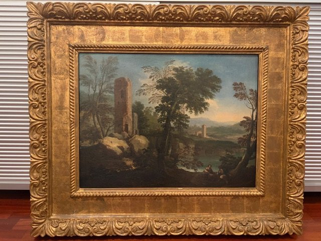 Landscape With Ruins And Figures, 18th Century-photo-1