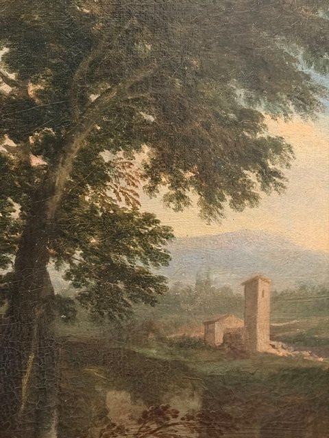 Landscape With Ruins And Figures, 18th Century-photo-7