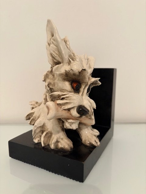 Ceramic Sculpture, Scottish Terrier, Bookend, Guido Cacciapuoti-photo-1