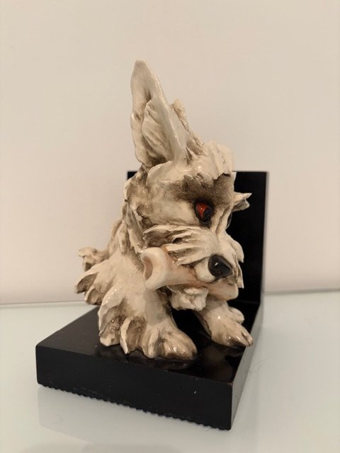 Ceramic Sculpture, Scottish Terrier, Bookend, Guido Cacciapuoti-photo-3