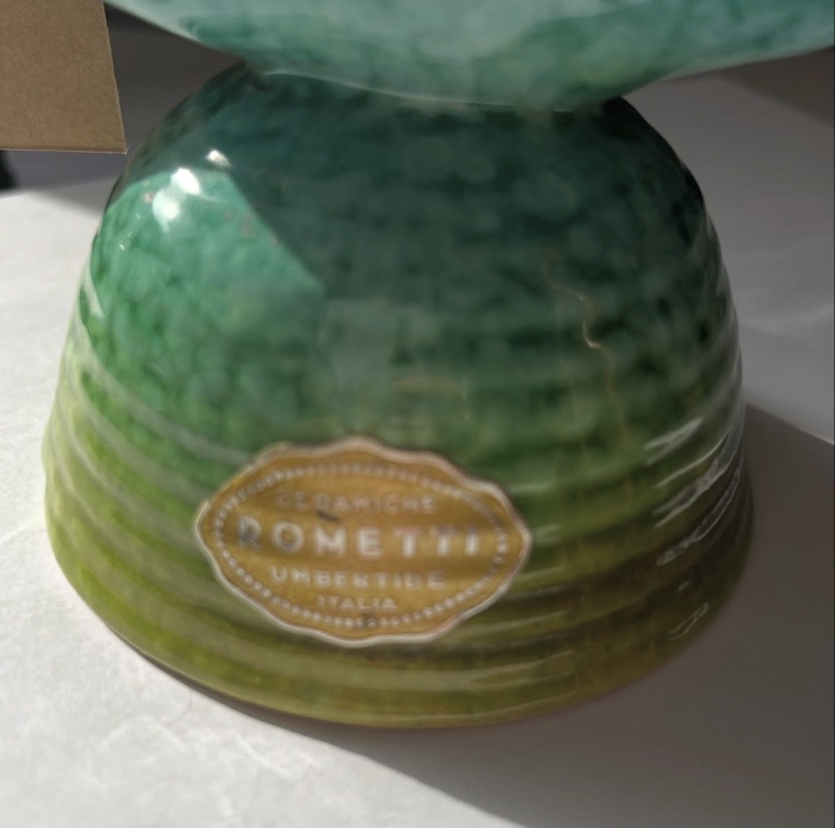 Polychrome Ceramic Candlestick By Rometti Umbertide-photo-5