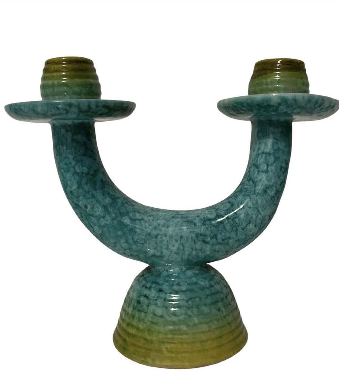 Polychrome Ceramic Candlestick By Rometti Umbertide-photo-8