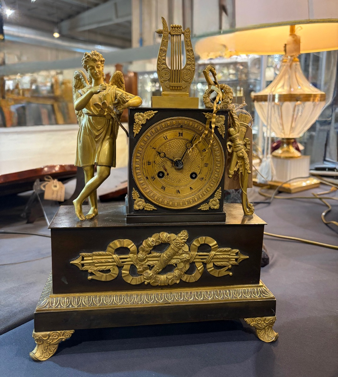 A Bronze Table Clock, France  19th Century-photo-2