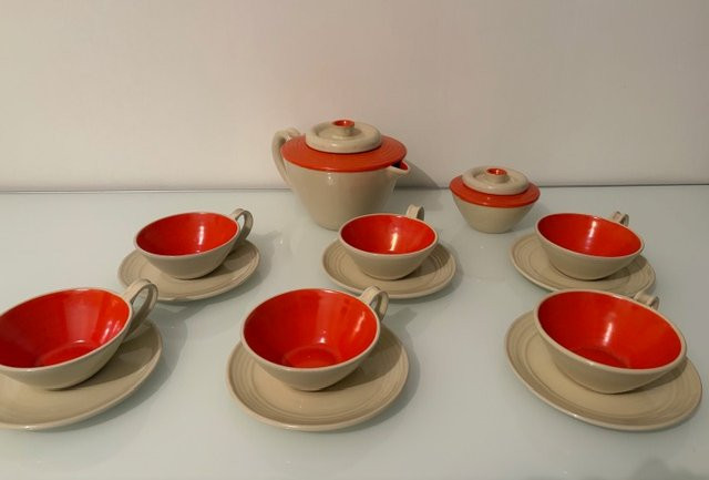 Service à thé Rometti Umbertide , années 1940-photo-3