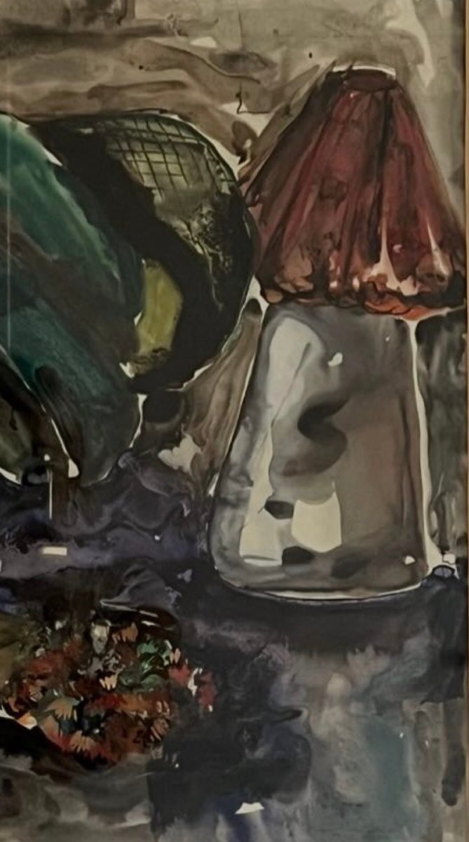 Aquarelle, Nature morte, XXe siècle-photo-4