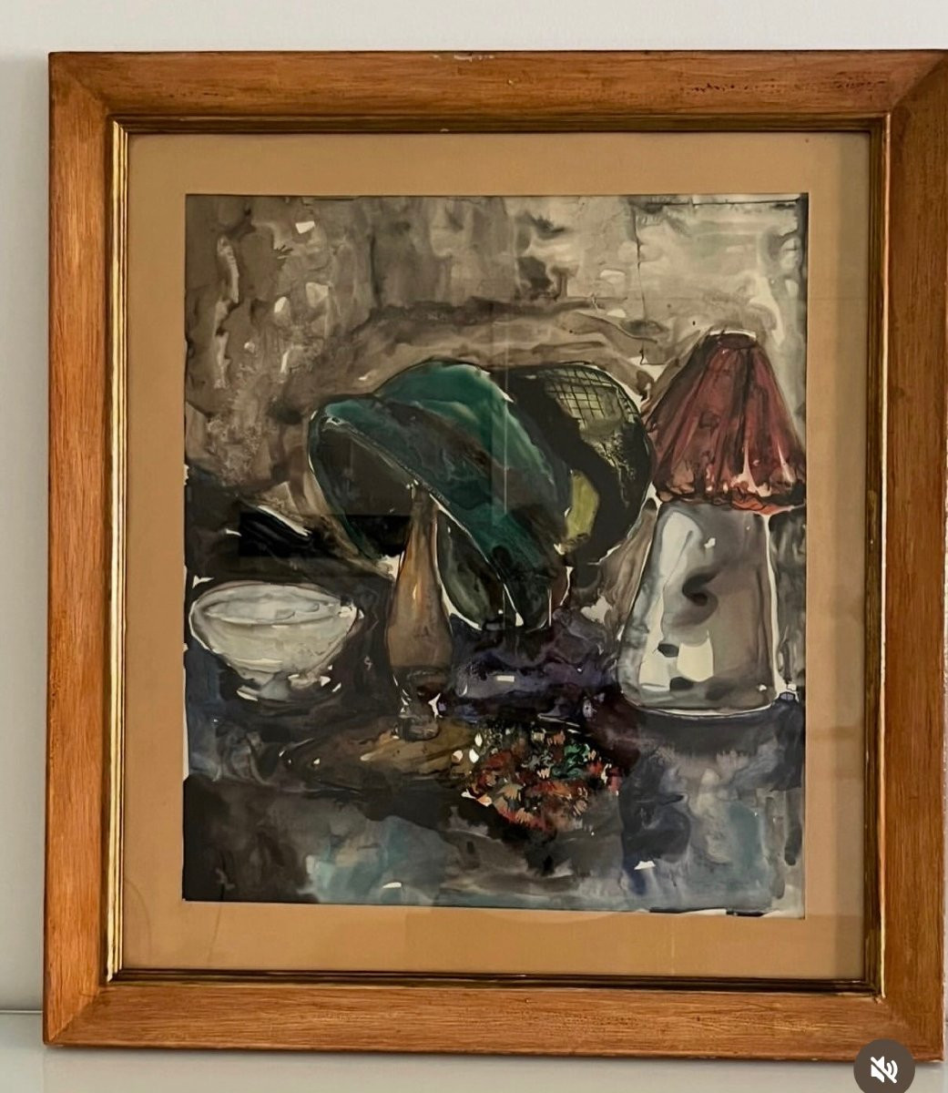 Aquarelle, Nature morte, XXe siècle-photo-4