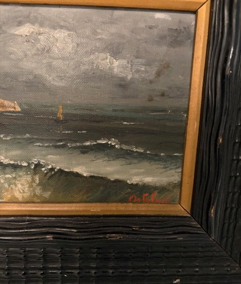 Huile sur toile, Castel dell'Ovo, Napoli, E. Ortolani-photo-6