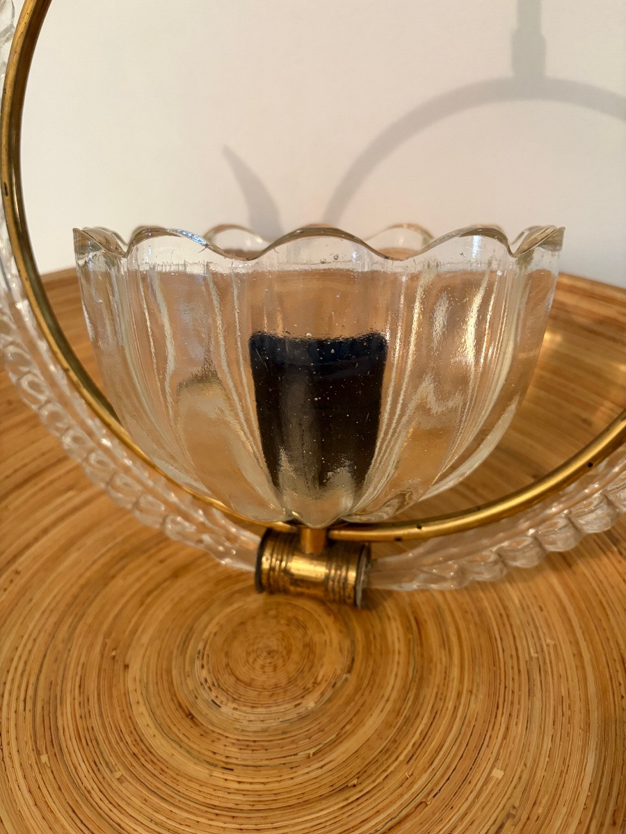 Suspension en verre de Murano attribuée à Barovier, années 1930/1940-photo-4