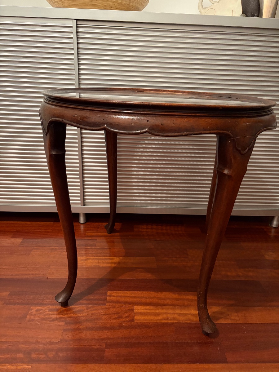 Round Table, 1940s, Made Of Vienna Straw With A Glass Top-photo-4