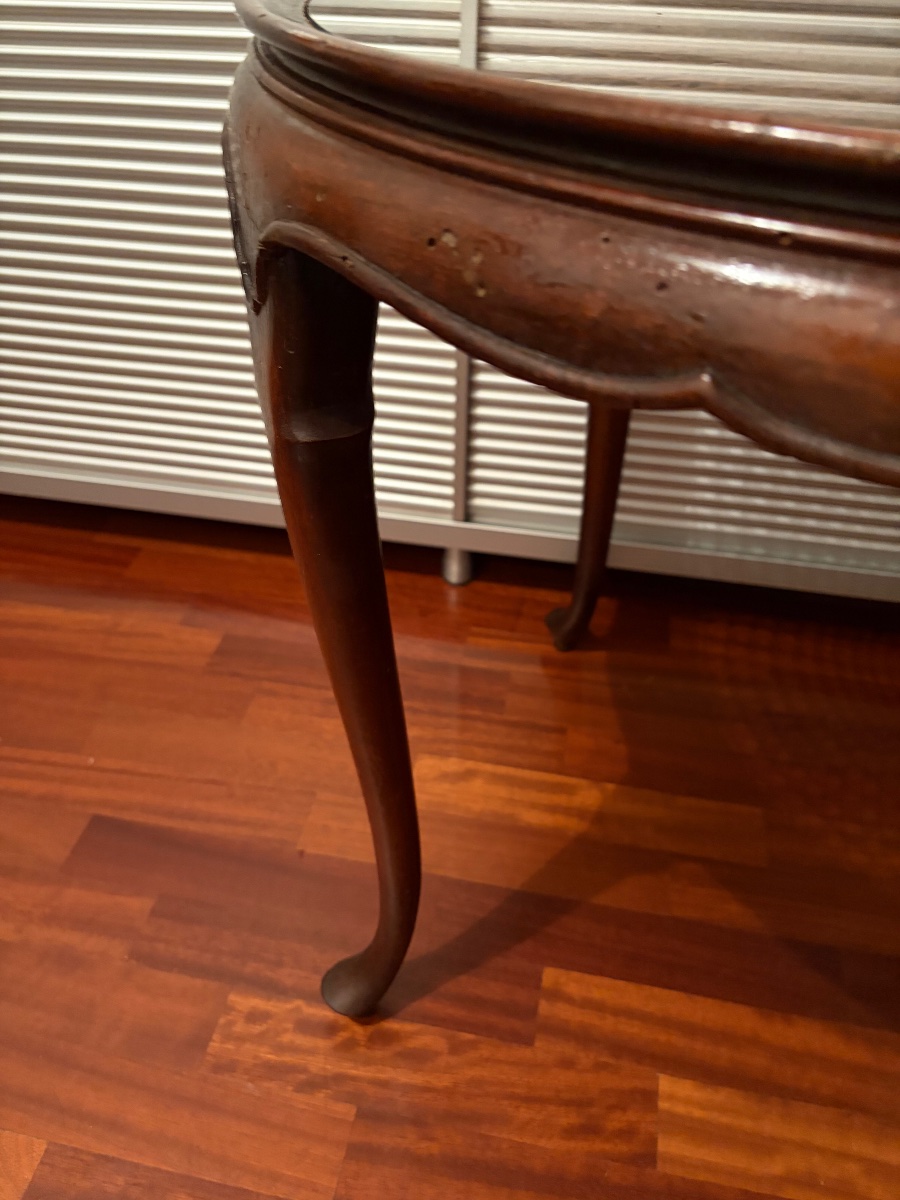 Round Table, 1940s, Made Of Vienna Straw With A Glass Top-photo-6