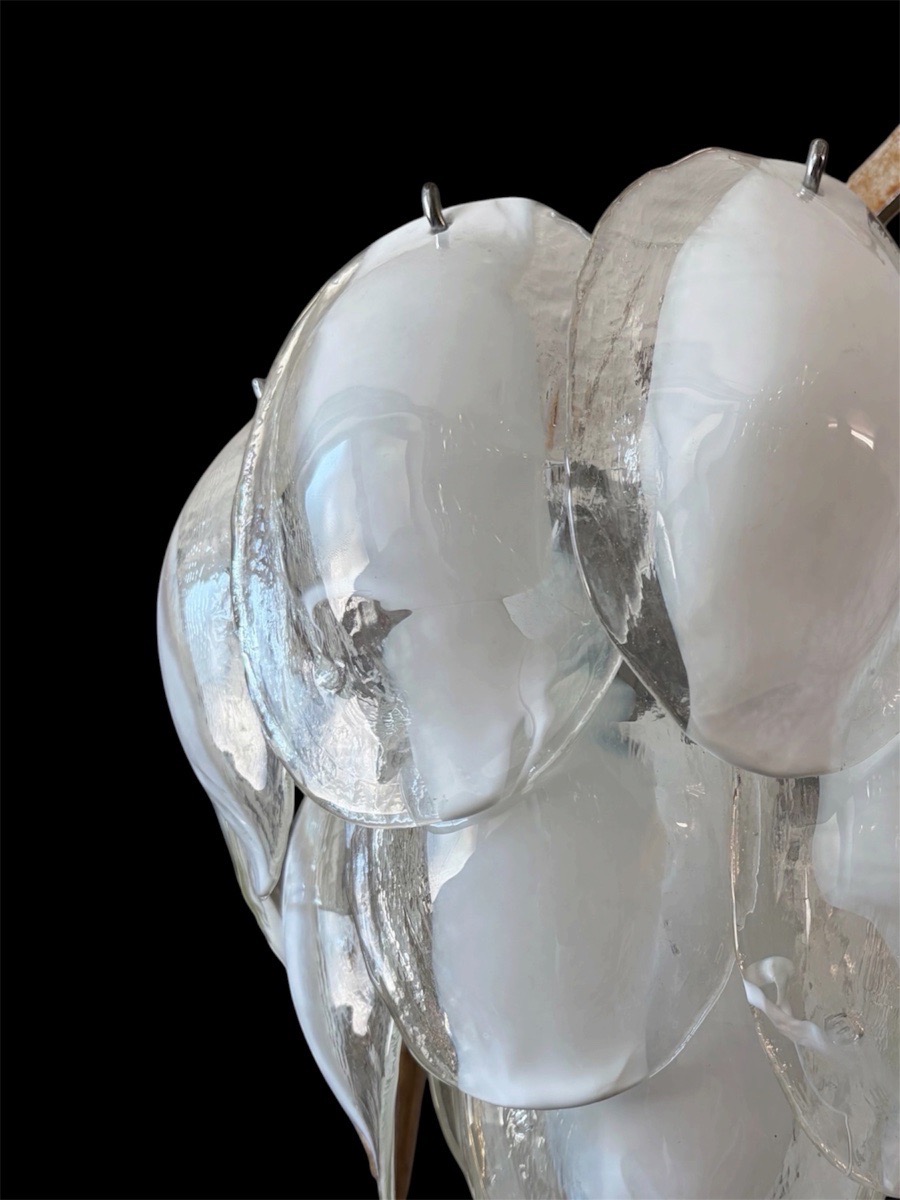 Murano Glass Chandelier, Attributed To Mazzega, 1970s.-photo-3