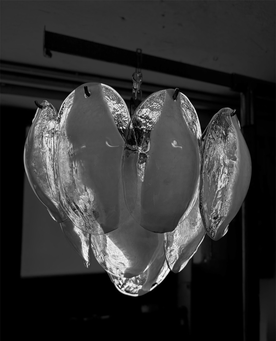 Murano Glass Chandelier, Attributed To Mazzega, 1970s.-photo-4