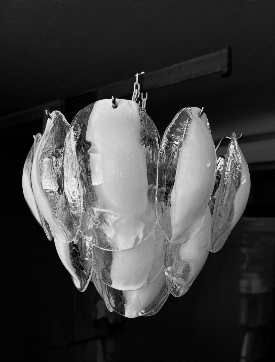 Murano Glass Chandelier, Attributed To Mazzega, 1970s.-photo-3