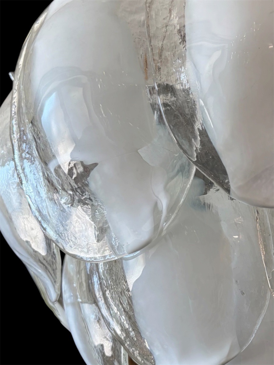 Murano Glass Chandelier, Attributed To Mazzega, 1970s.-photo-1