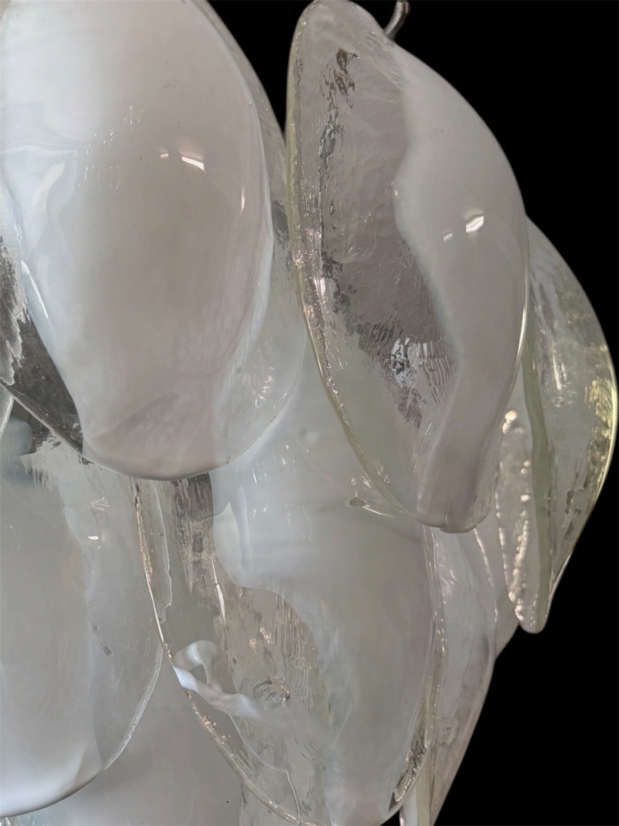 Murano Glass Chandelier, Attributed To Mazzega, 1970s.-photo-2