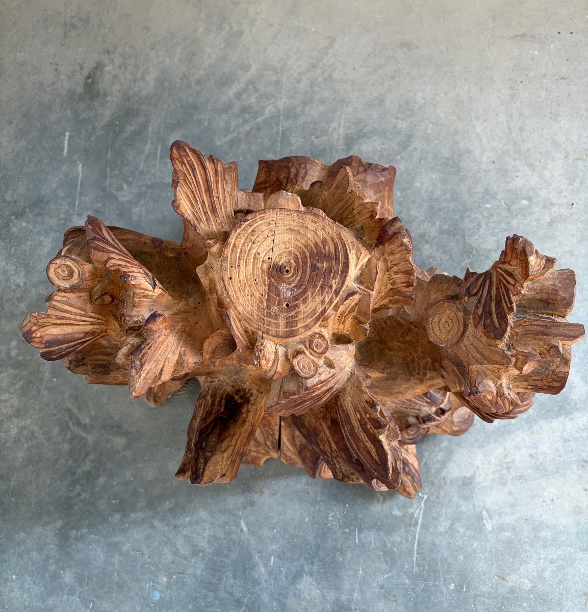 Hand-carved Wooden Sculpture, 1900s-photo-3