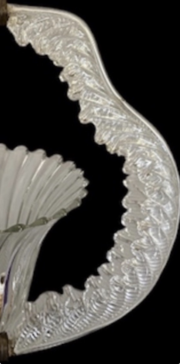 Suspension en verre de Murano, attribuée à E. Barovier.-photo-1