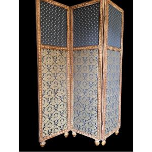 Paravent décoratif ò trois panneaux, Style Louis XVI