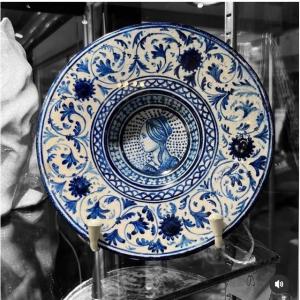 "melandri Focaccia" Plate, Late 19th Century.