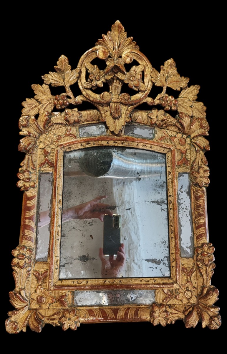Miroir à parecloses, époque 18ème 