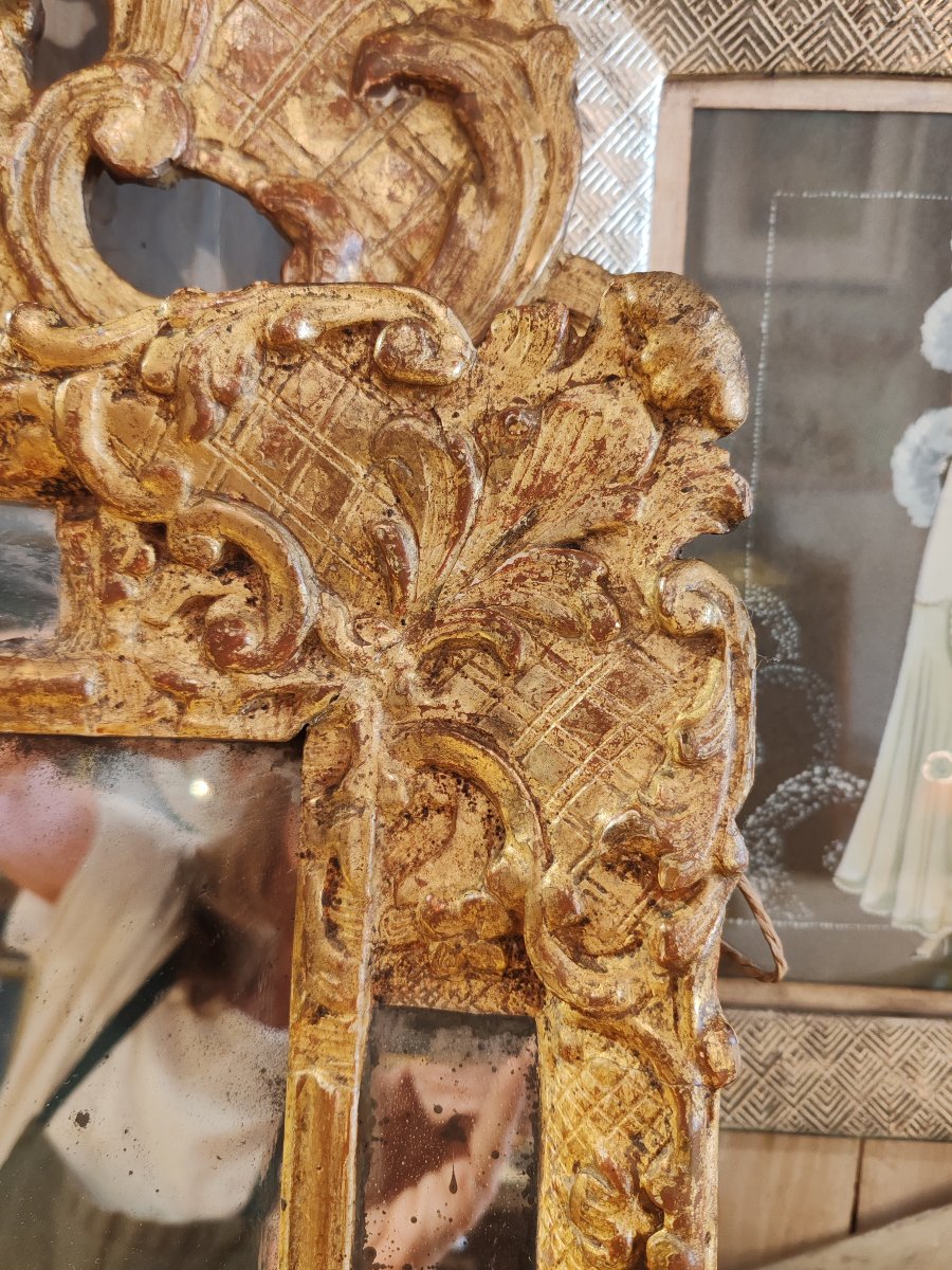 Miroir provençal, bois doré, Epoque 18 ème -photo-1