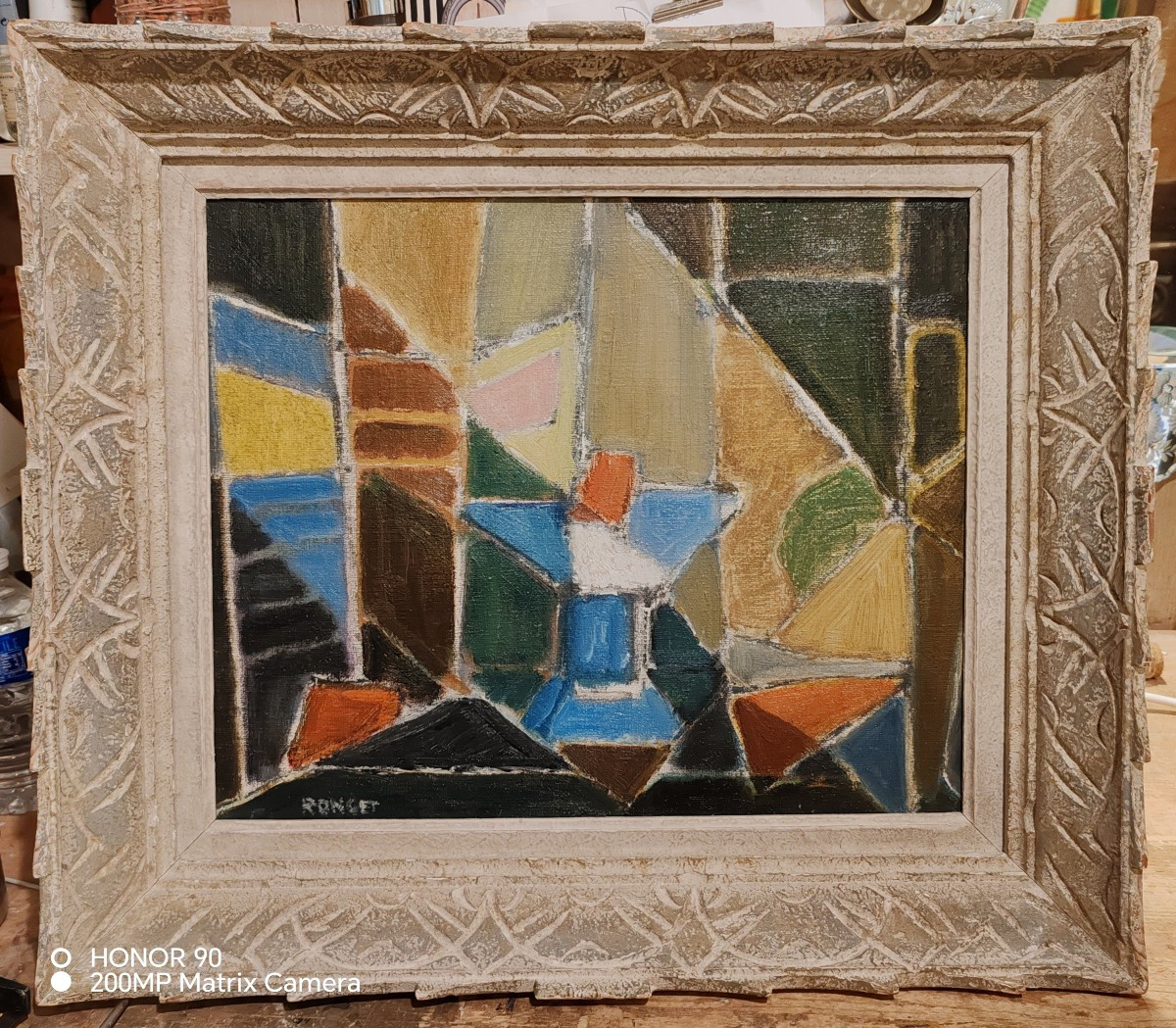 Nature morte cubiste, Elisabeth Ronget, XXème 