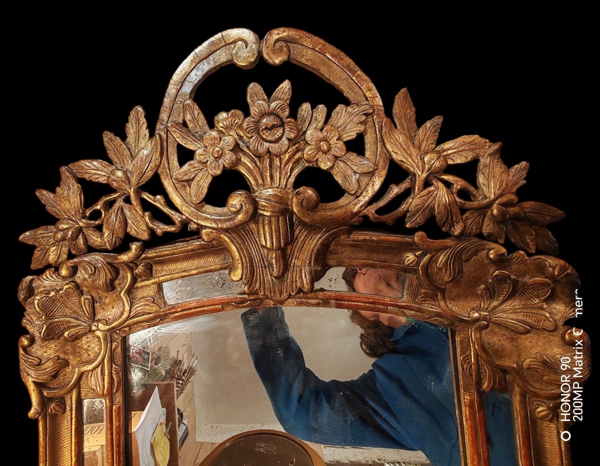 Miroir à parecloses, époque 18ème -photo-2