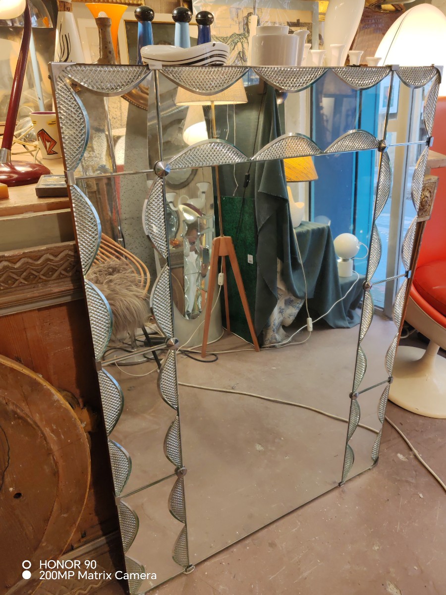 Italian Venetian Mirror, 1940s-photo-2