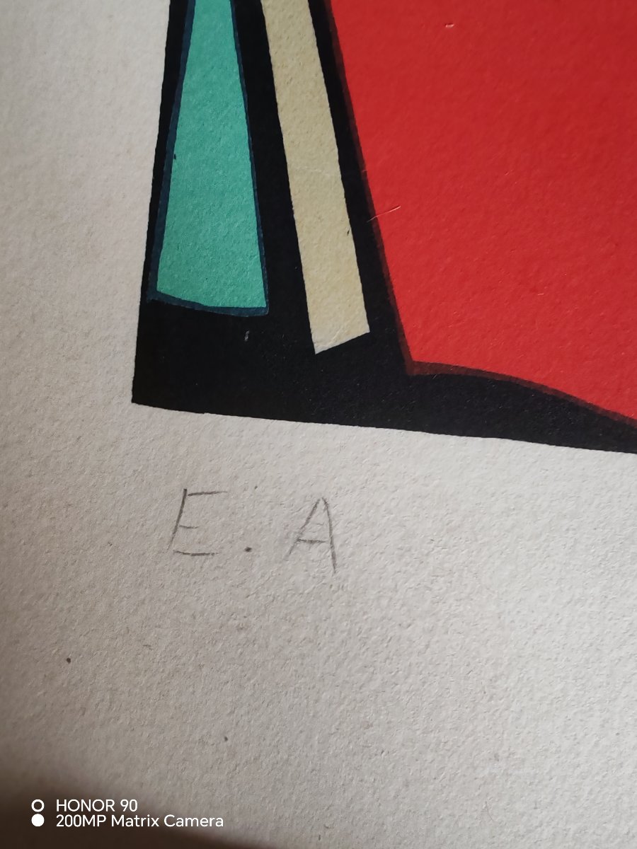 André lanskoy (1907 -1976) lithographie Epreuve d'Artiste -photo-2