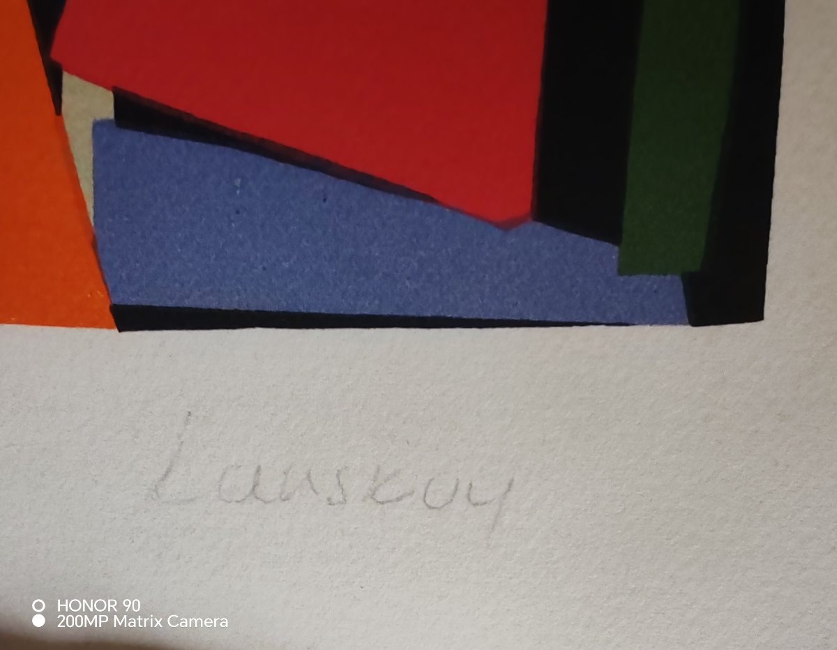 André lanskoy (1907 -1976) lithographie Epreuve d'Artiste -photo-3