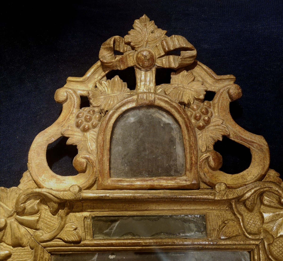 Miroir Bois Doré Époque Louis XV -photo-3
