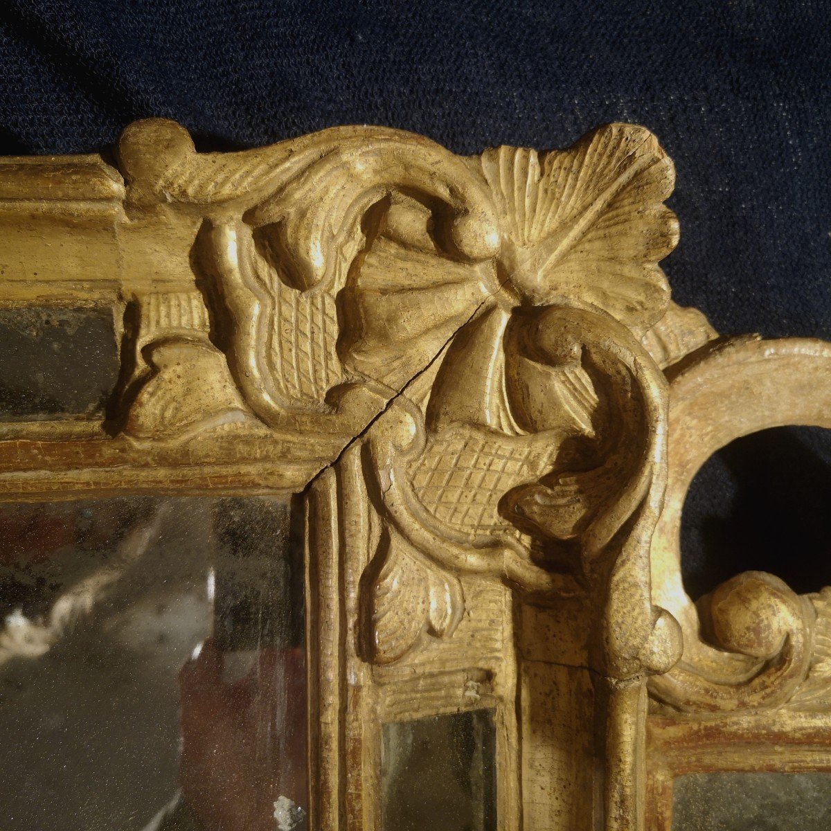 Miroir Bois Doré Époque Louis XV -photo-1