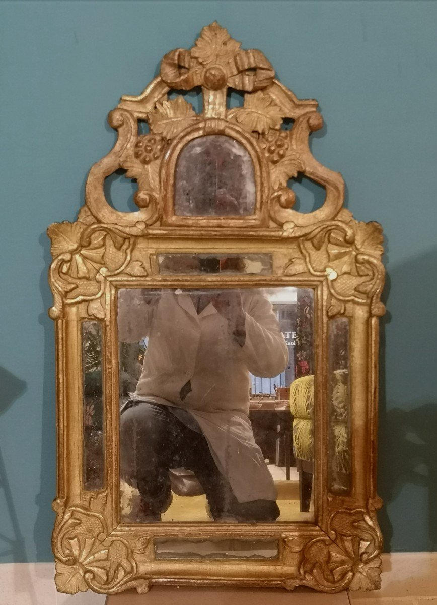 Miroir Bois Doré Époque Louis XV 