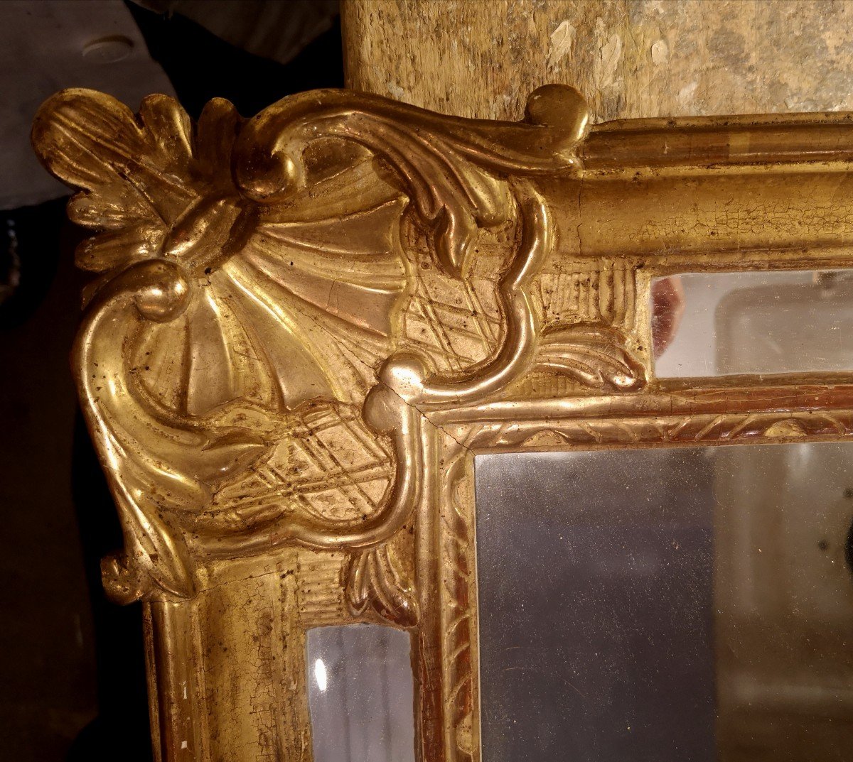 Miroir à parecloses, époque 18ème -photo-3