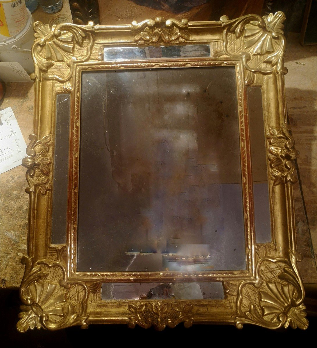 Miroir à parecloses, époque 18ème -photo-4