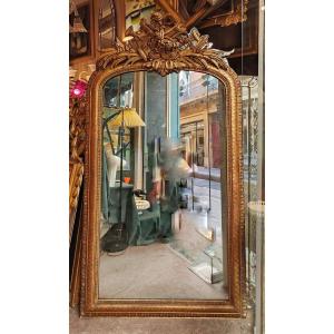 Grand Miroir, Bois Doré, XIX ème 