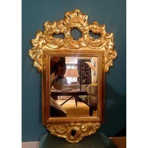 Miroir Bois Doré Italien XIXème 