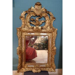 Miroir Bois Doré, Louis XV époque 18ème 