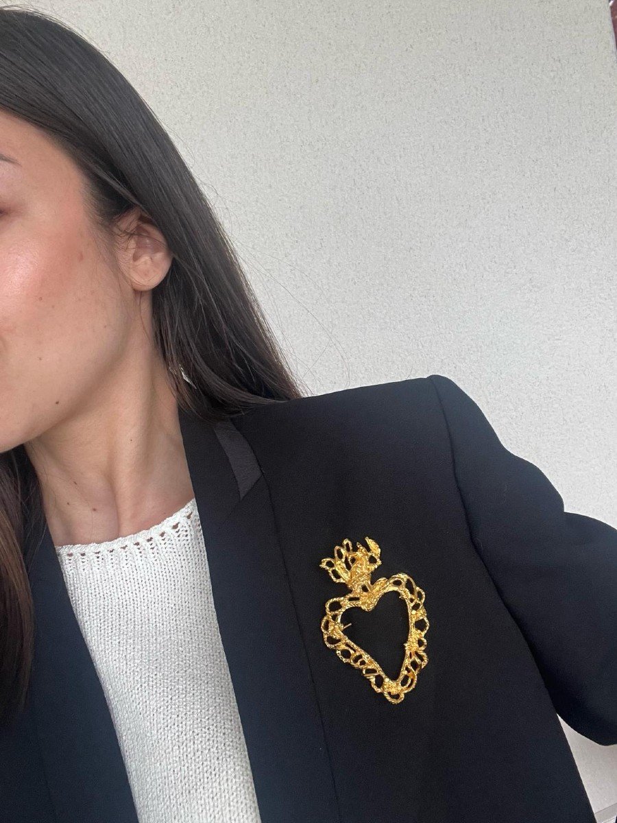 Broche fibule fleur naturelle de Pensée en résine - Bijou artisanal unique