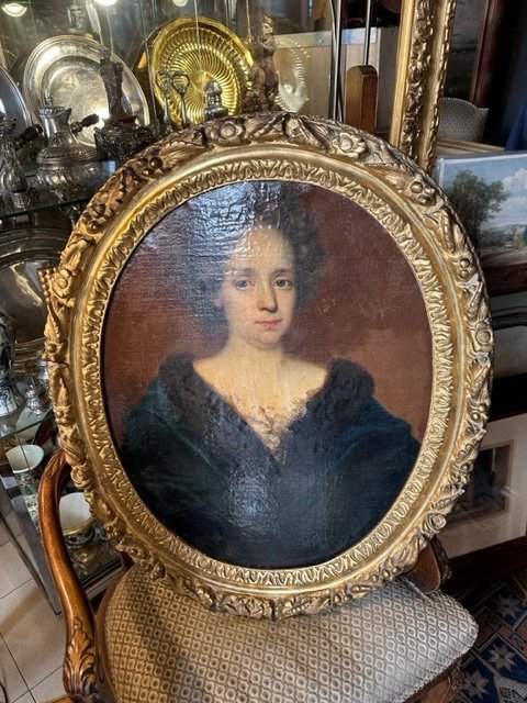 Portrait Of Woman Louis XV Period-photo-4