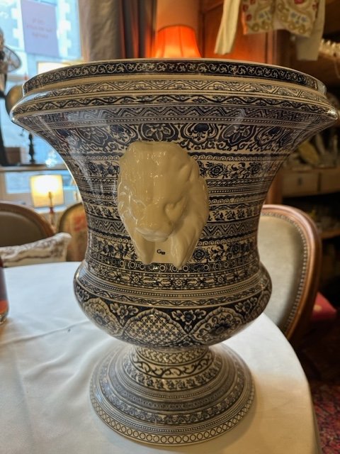 Grand Vase Médicis En Faïence De Gien "Prestige"-photo-2