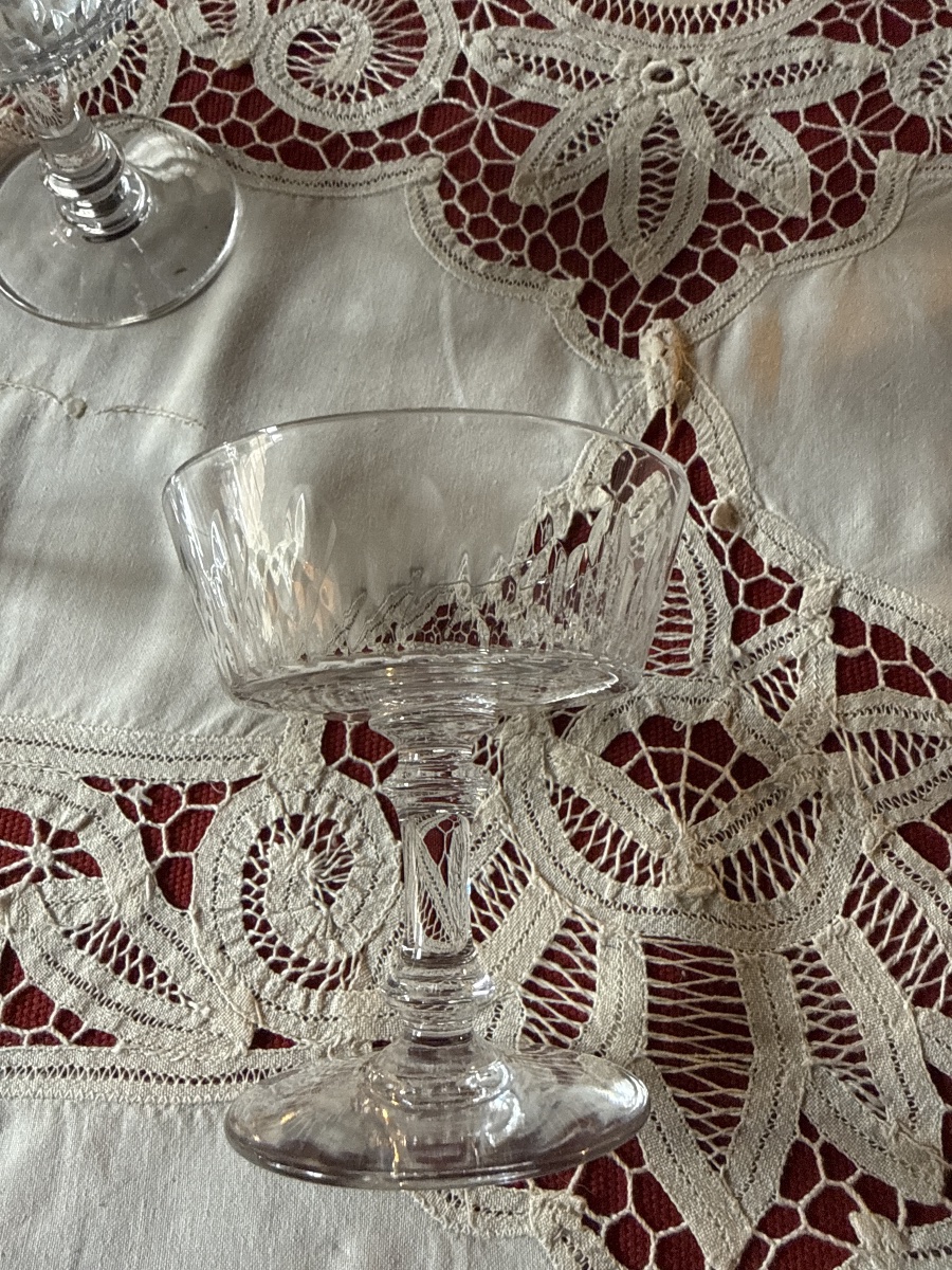 6 coupes en cristal de Baccarat modèle Richelieu -photo-2