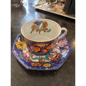 Tasse Et Sous-tasse En Porcelaine "hermes"