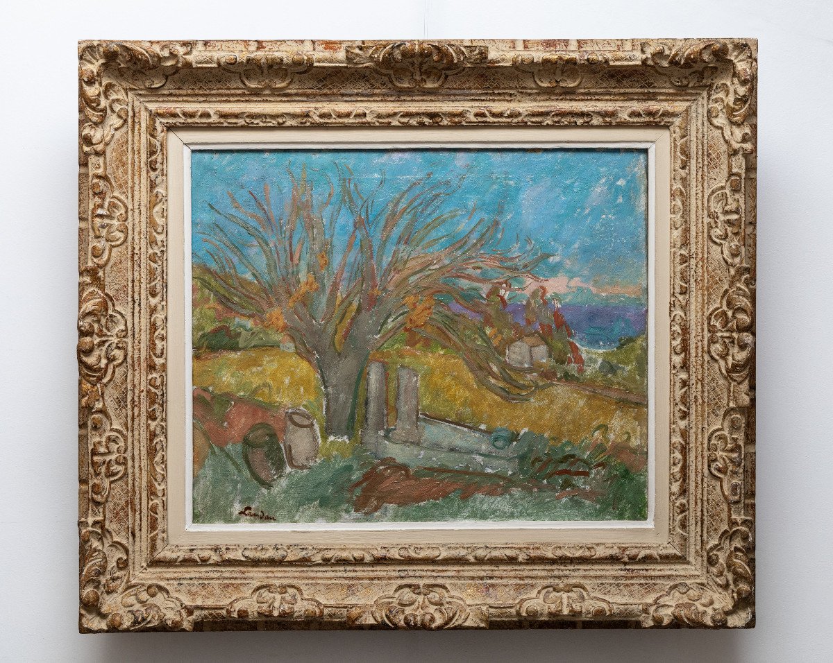 Polish Artist - Landau Zygmunt (1898 – 1962) – Fountain In Provence – Oil On Canvas-photo-2