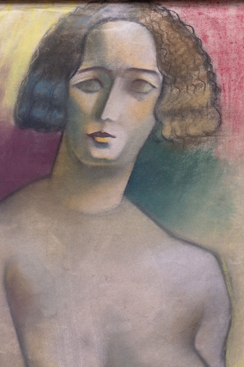 Poliakoff Nicolas (1889 - 1976) – Bust Of A Woman – Pastel – Workshop Sale-photo-1