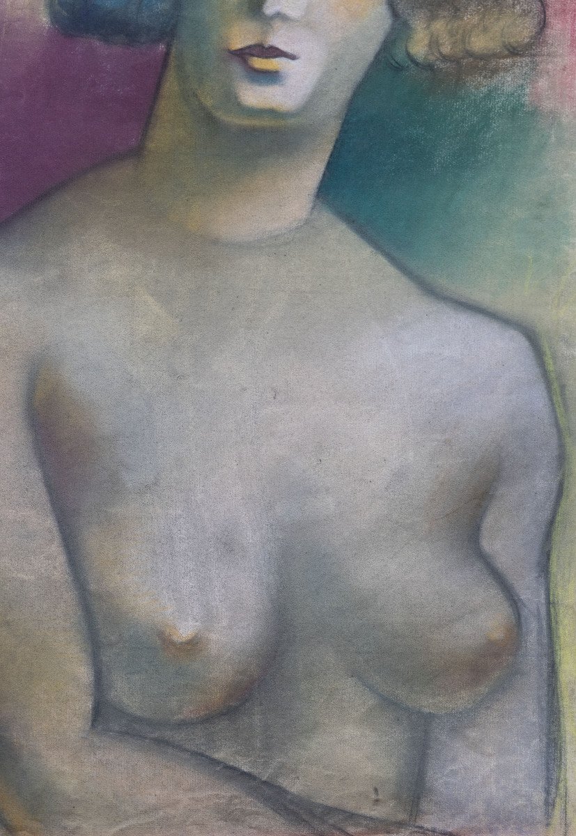 Poliakoff Nicolas (1889 - 1976) – Bust Of A Woman – Pastel – Workshop Sale-photo-2