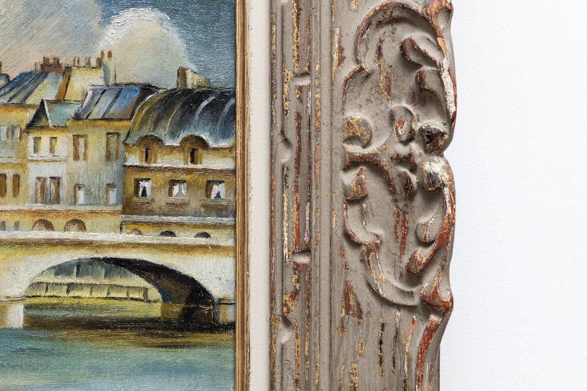 Mackinnon Sine – The Quays In Paris – Oil On Canvas – Circa 1950 - Signed-photo-6