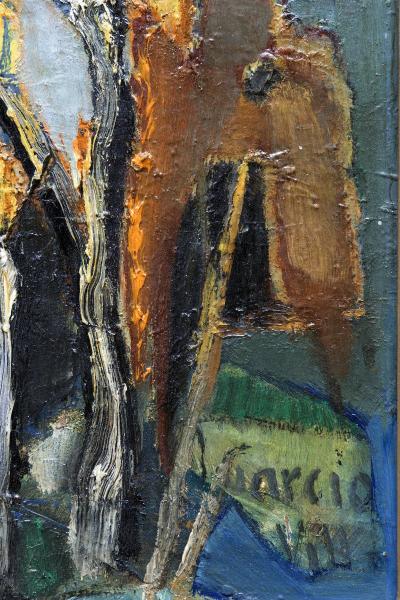 Spanish Village - Oil On Double Sided Panel - Circa 1960 - Signed-photo-4